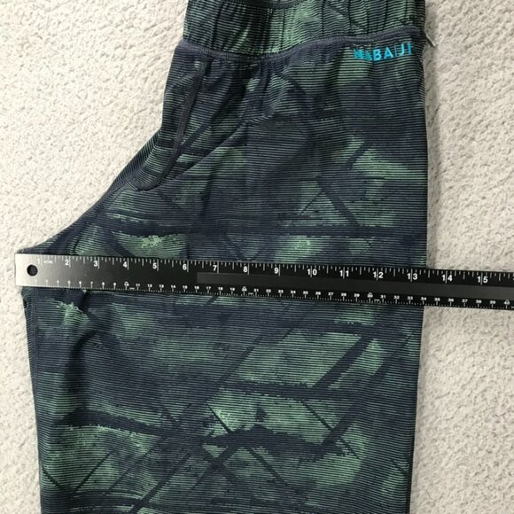 DECATHLON Nabaiji Shorts Mens Size LARGE Green Print 10" Inseam Swim Trunks - Picture 13 of 15